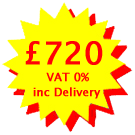 If you are able to provide a Declaration for Eligibility for the VAT Relief then the total cost is £720.